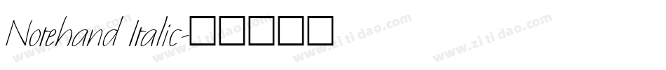 Notehand Italic字体转换